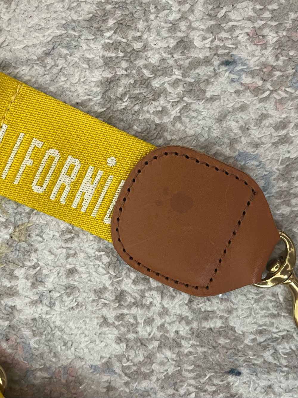 Clare V Snapdragon Yellow 'CALIFORNIE' Adjustable Bag Strap - Picture 3 of 3